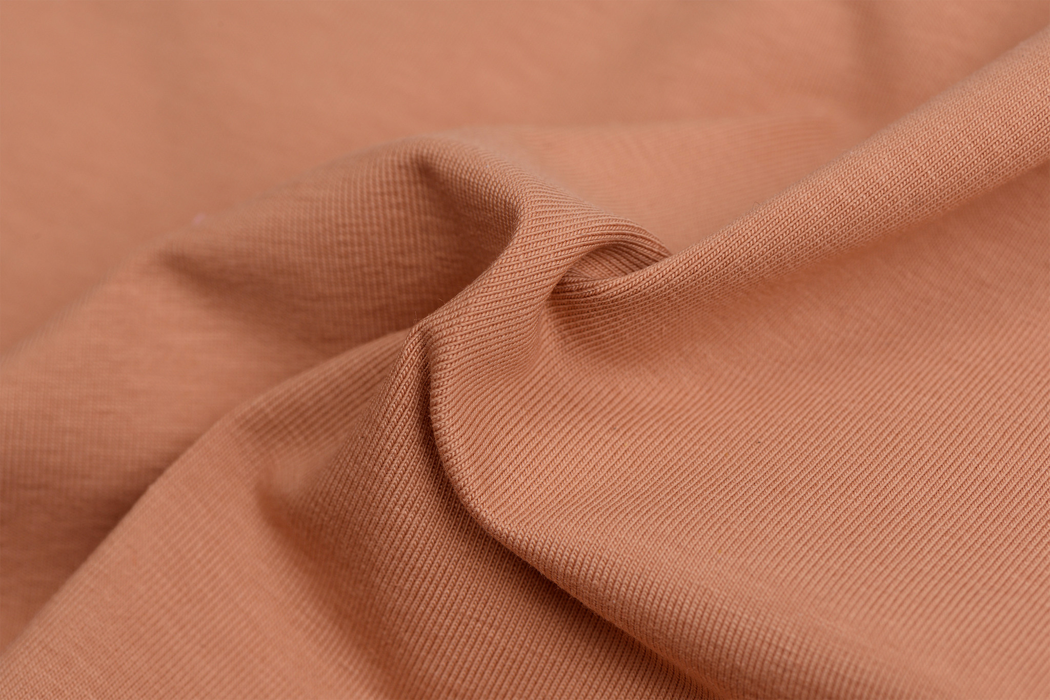 Organic French Terry Stof Donker Salmon