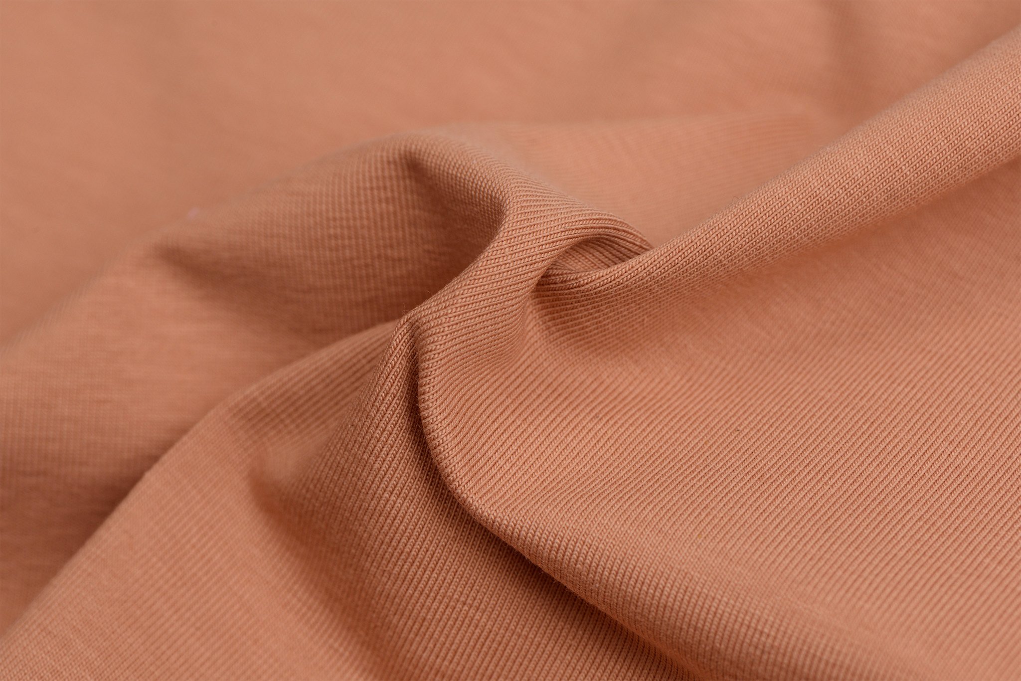 Organic French Terry Stof Donker Salmon