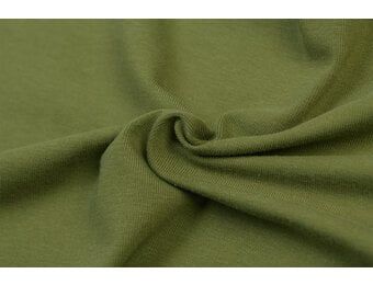 Organic French Terry Stof Olijf Groen