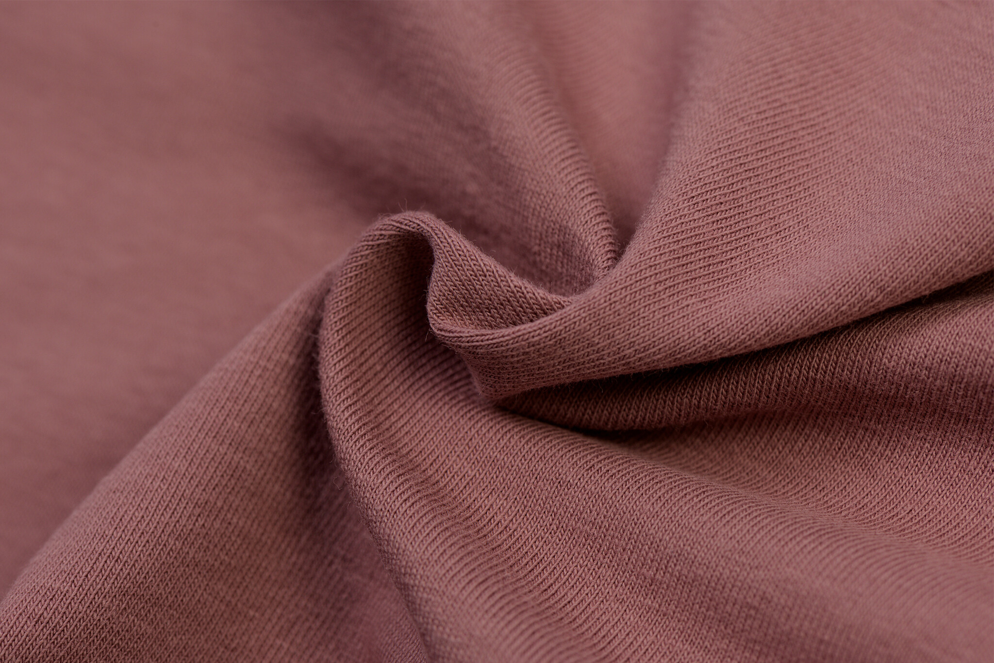 Organic French Terry Stof Oud Mauve