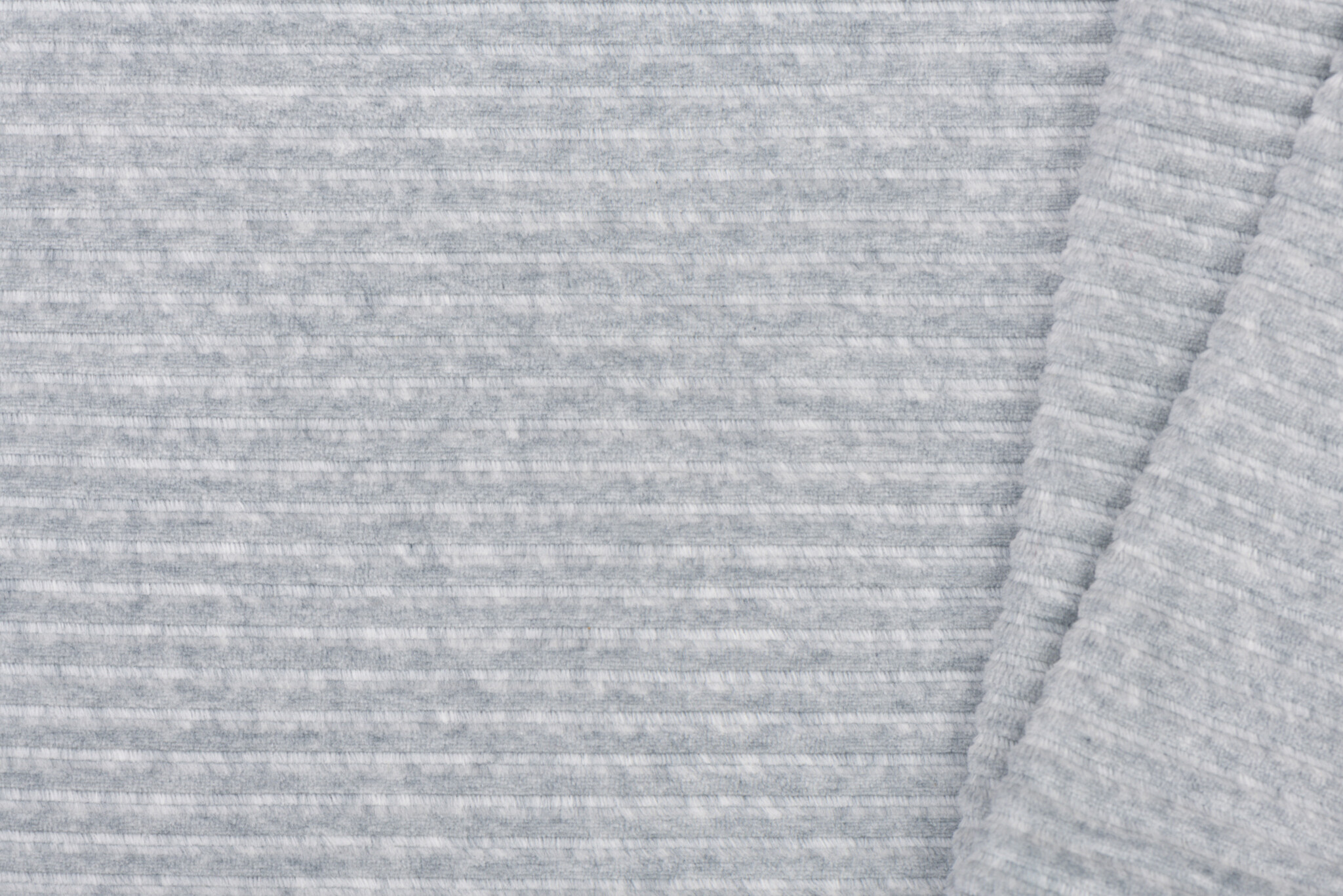 Brede Ribfluweel Jersey Stof Grijs Melange – Zacht & Stijlvol
