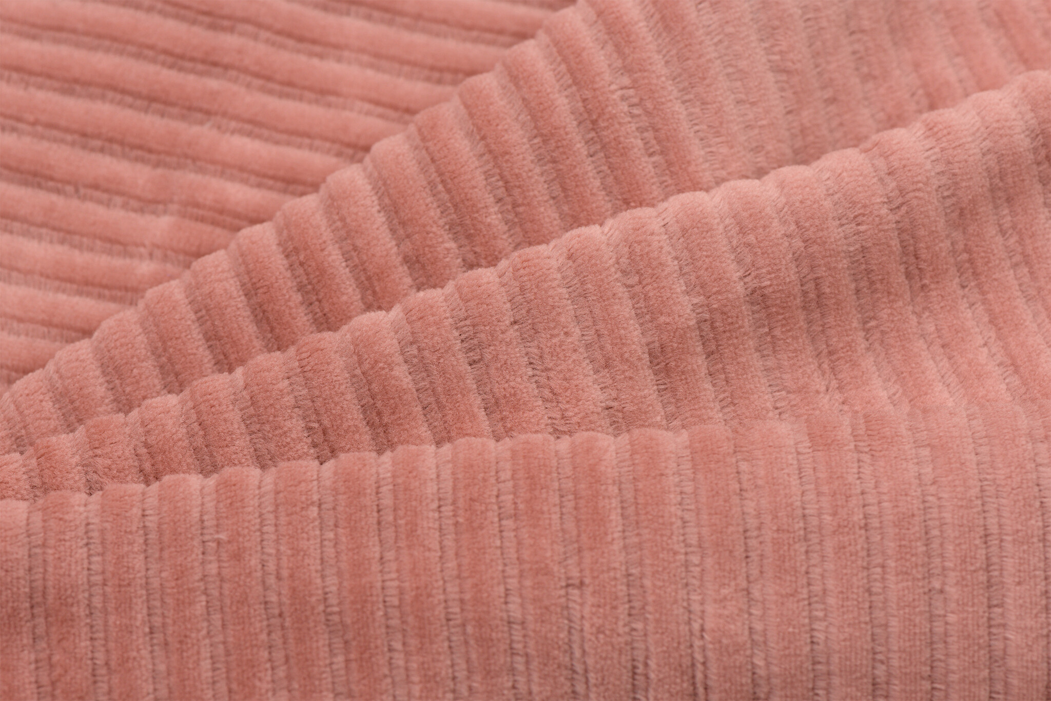 Brede Ribfluweel Jersey Stof Klei Roze – Zacht & Stijlvol