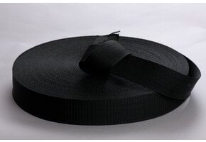 Tassenband Zwart 25mm