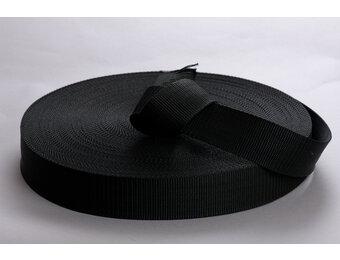 Tassenband Zwart 25mm