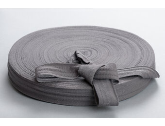 Keperband Katoen Donker Grijs 25mm