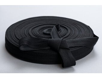 Keperband Katoen Zwart 25mm