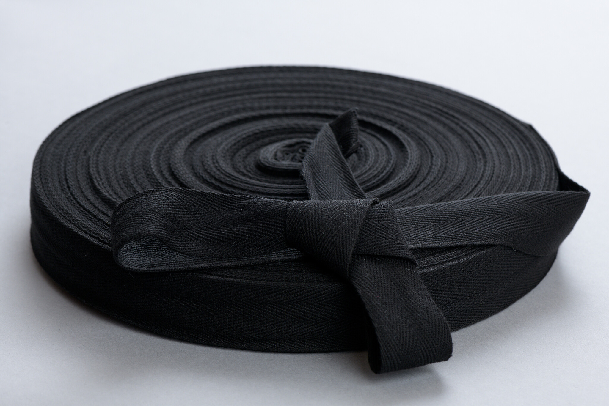 Keperband Katoen Zwart 25mm