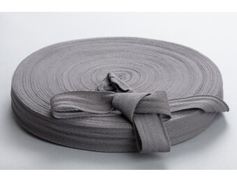 Keperband Katoen Donker Grijs 15mm