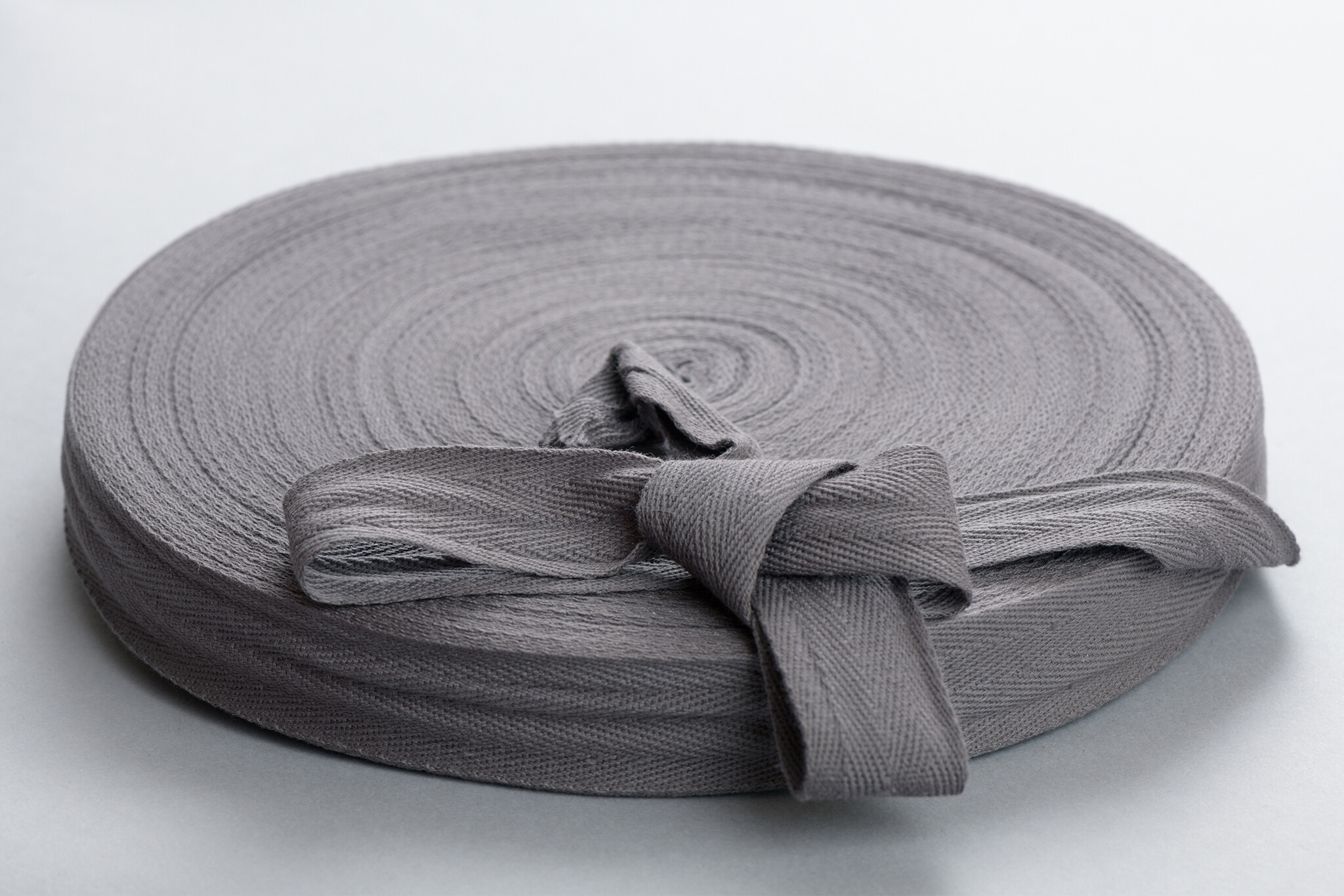 Keperband Katoen Donker Grijs 15mm