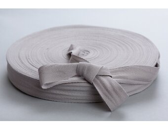 Keperband Katoen Licht Grijs 15mm