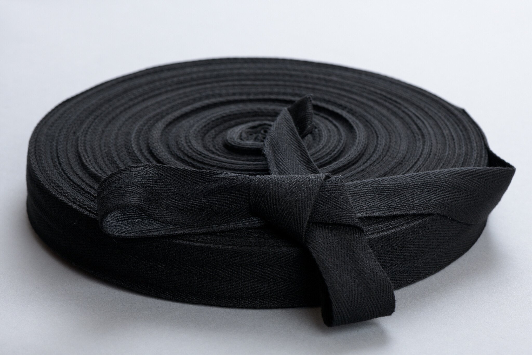Keperband Katoen Zwart 15mm