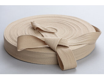 Keperband Katoen Beige 15mm