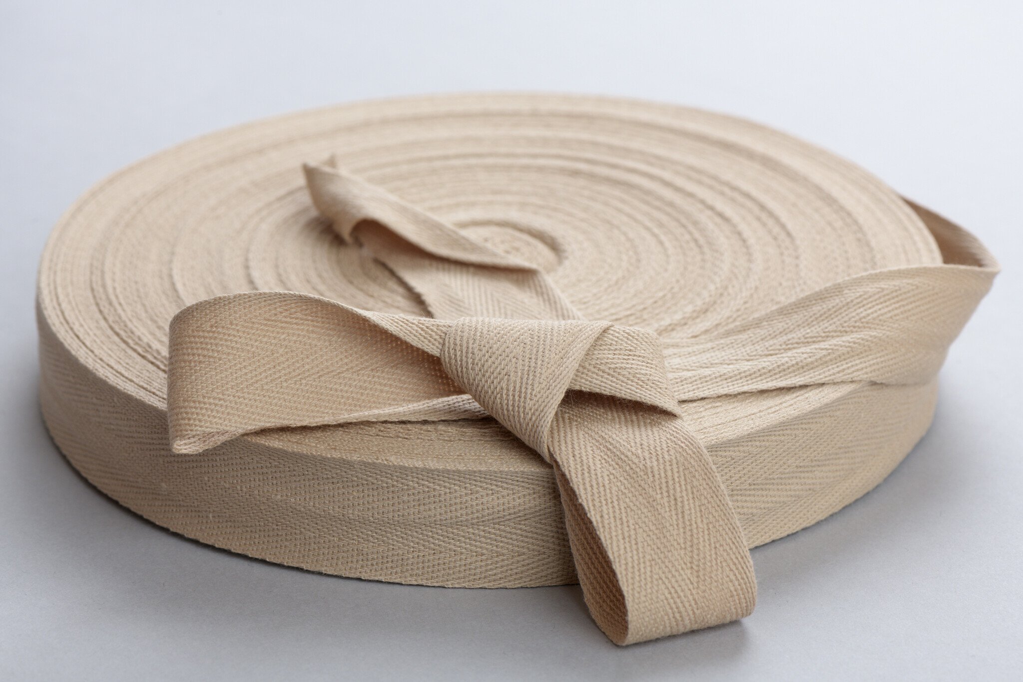 Keperband Katoen Beige 15mm