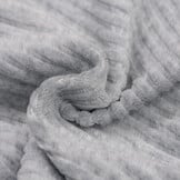 Brede Ribfluweel Jersey Stof Grijs Melange – Zacht & Stijlvol