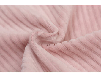 Brede Ribfluweel Jersey Stof Oud Roze