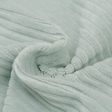 Brede Ribfluweel Jersey Stof Zeegroen – Zacht & Stijlvol