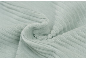 Brede Ribfluweel Jersey Stof Zeegroen