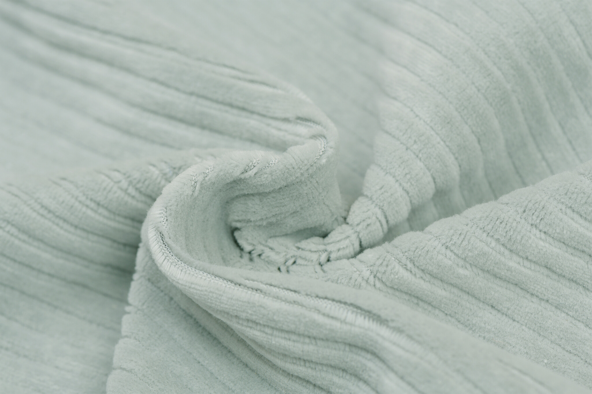 Brede Ribfluweel Jersey Stof Zeegroen – Zacht & Stijlvol