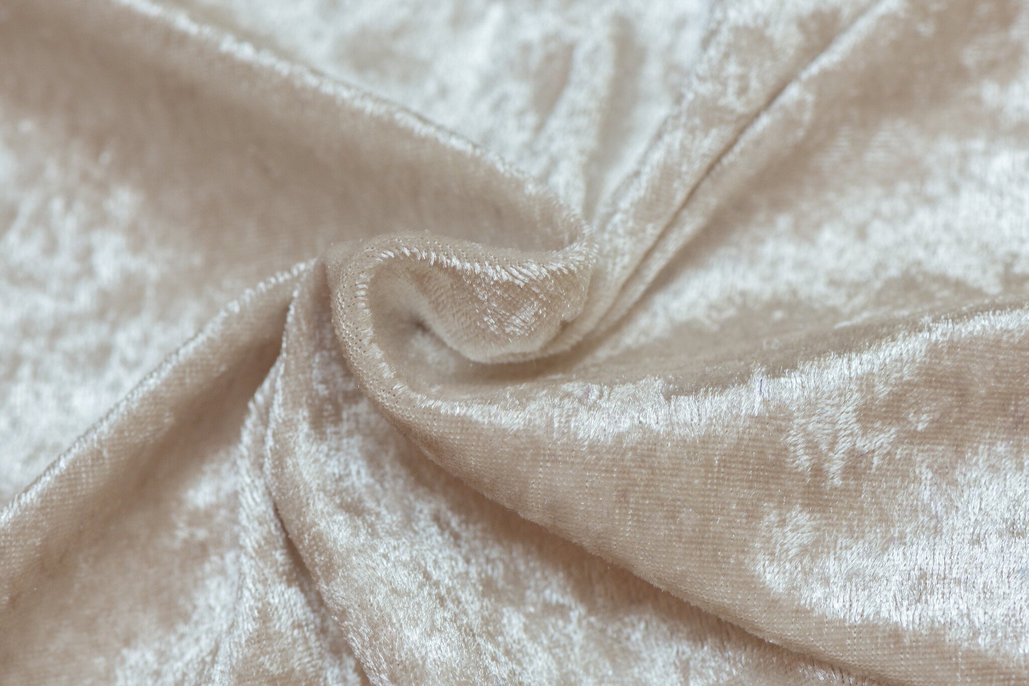 Velours de pannes uni champagne