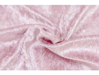 Velours de pannes uni zacht roze