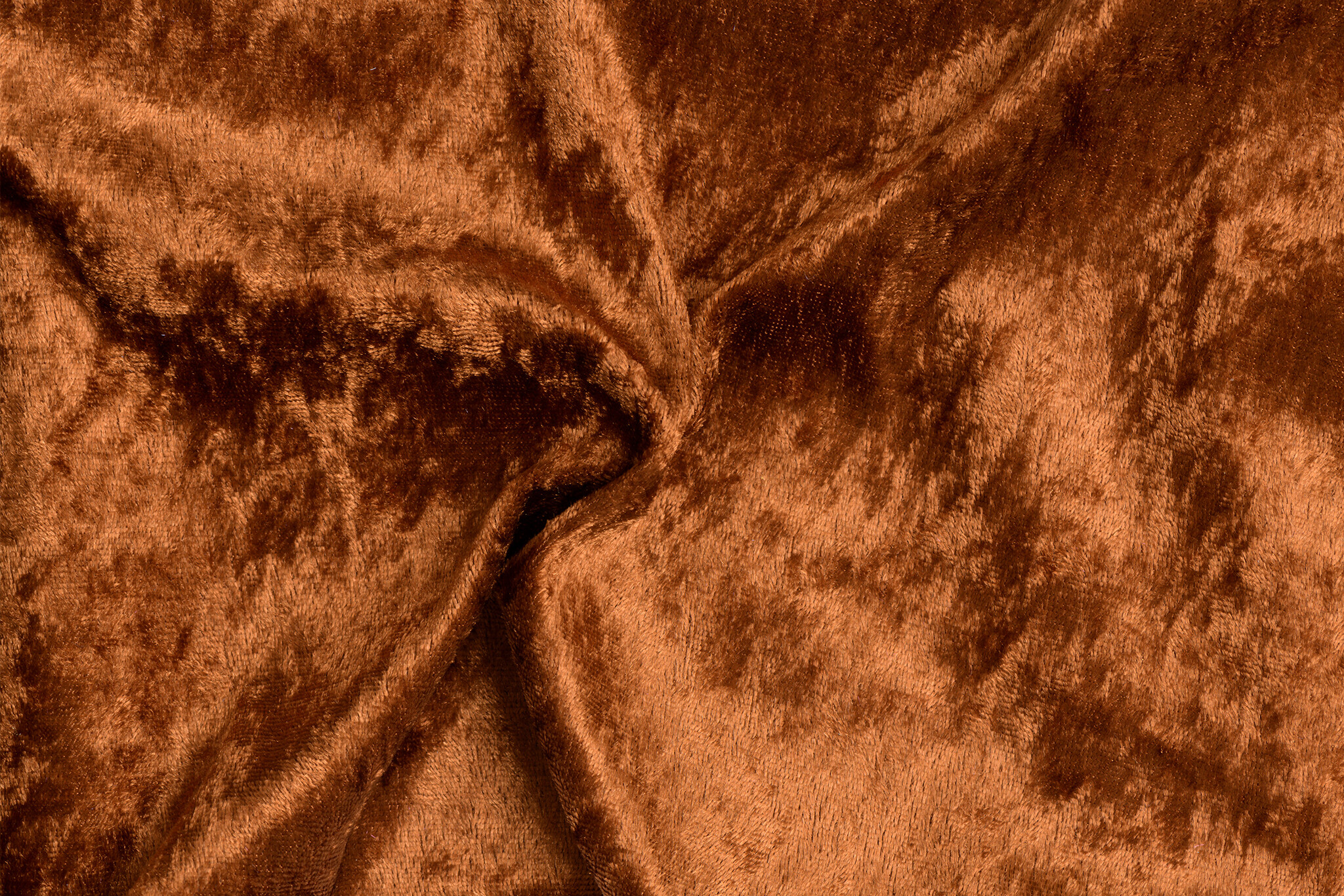 Velours de pannes uni cognac