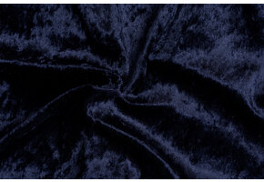 Velours de pannes uni donkerblauw