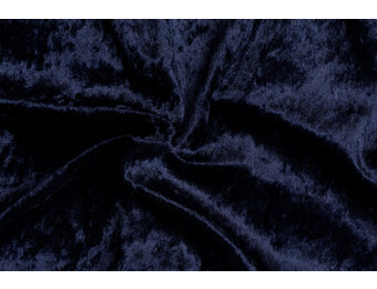 Velours de pannes uni donkerblauw
