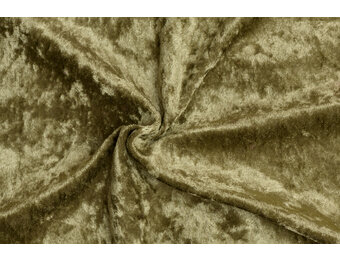 Velours de pannes uni olijf groen