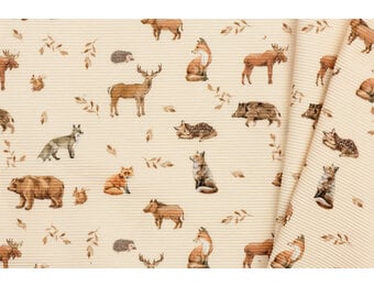 Ottoman Rib Jersey Stof - Wilde Bosdieren