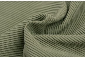 Ottoman Rib Jersey Stof Olijf