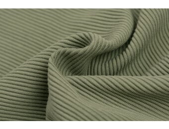 Ottoman Rib Jersey Stof Olijf