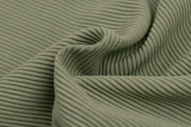 Ottoman Rib Jersey Stof Olijf