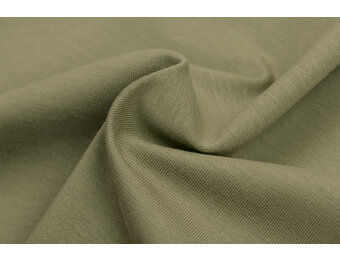 Katoenen Jersey Olijf Groen