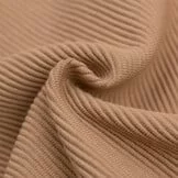 Ottoman Rib Jersey Stof Cacao Bruin