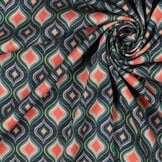 Jersey Rosella Stretch Retro Ocean Green