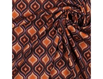Jersey Rosella Stretch Retro Brown