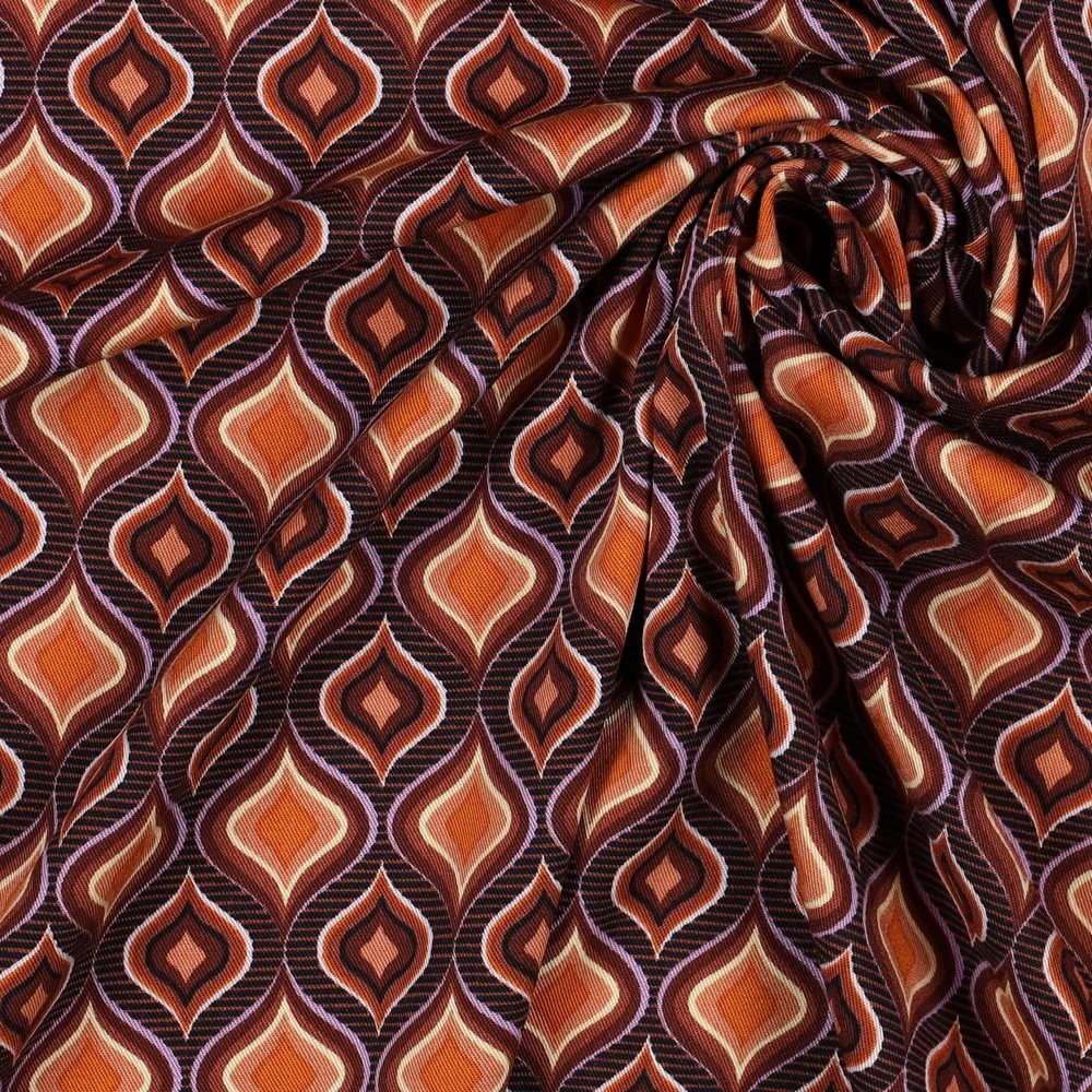 Jersey Rosella Stretch Retro Brown