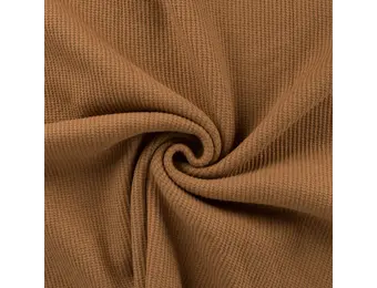 Gebreide Stof Fine Knit Cable Camel
