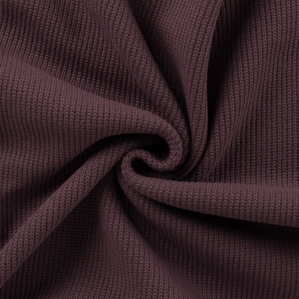 Gebreide Stof Fine Knit Cable Mauve