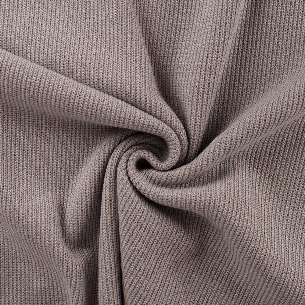 Gebreide Stof Fine Knit Cable Taupe