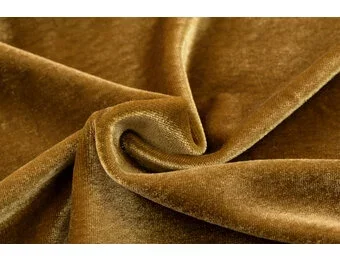 Stretch Fluweel Goudbruin