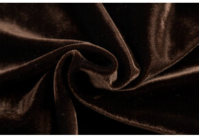 Stretch Fluweel Bruin