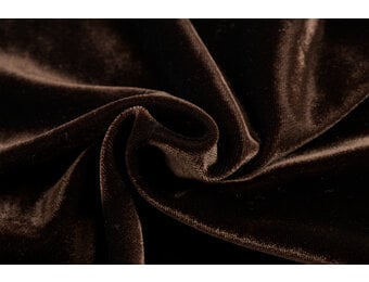 Stretch Fluweel Bruin