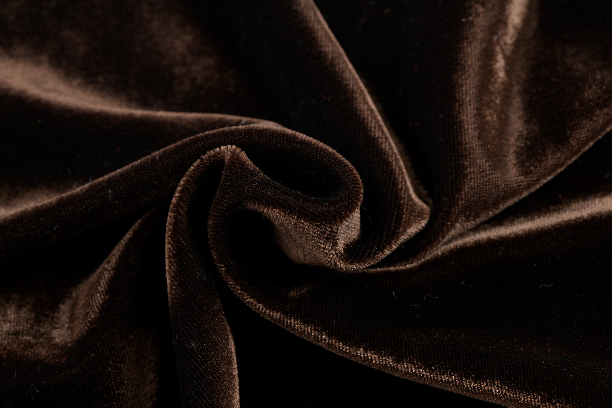 Stretch Fluweel Bruin