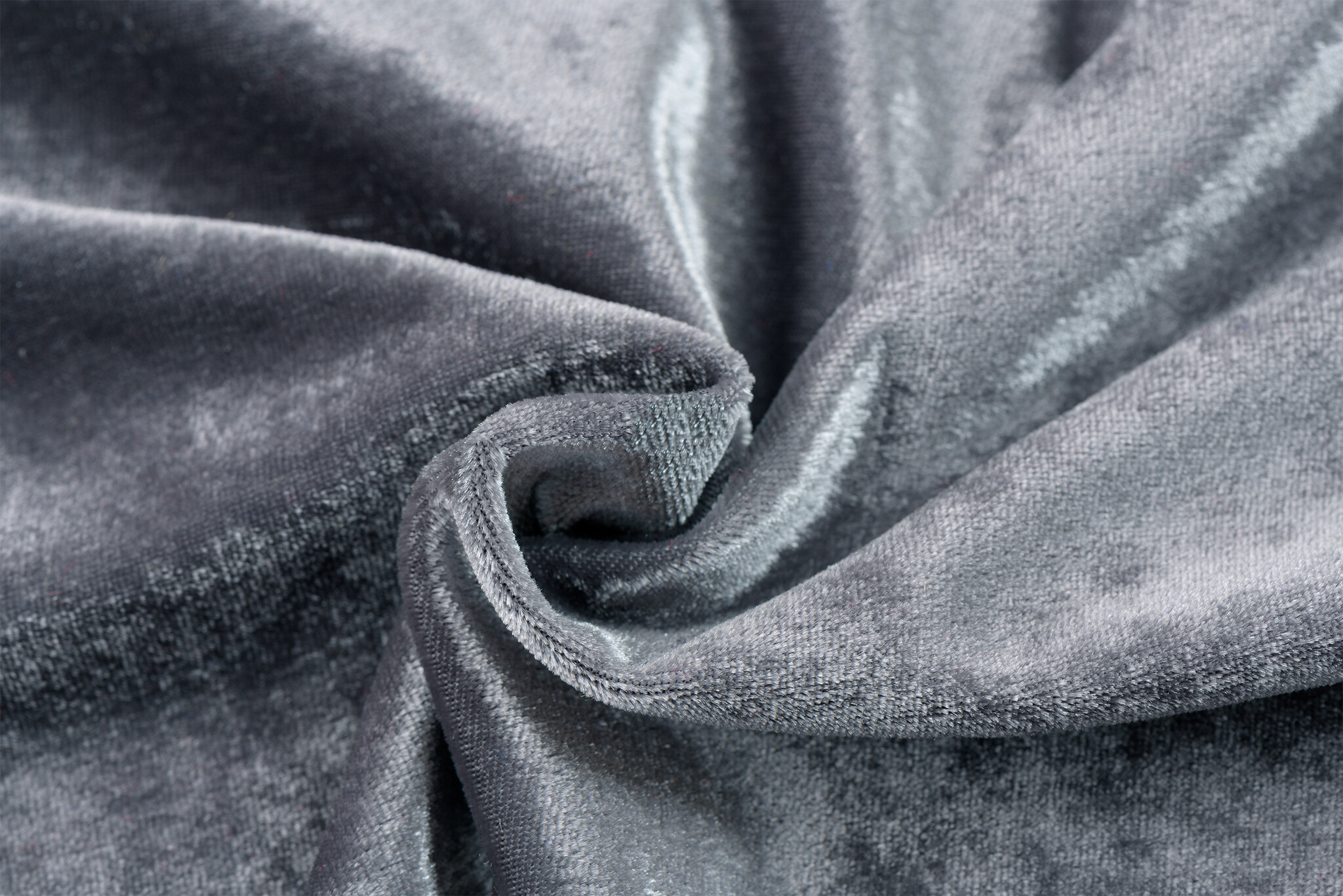 Stretch Fluweel Zilvergrijs