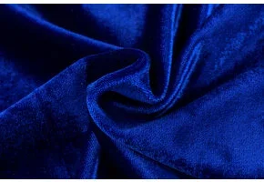 Stretch Fluweel Blauw