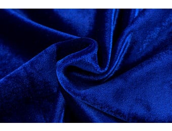 Stretch Fluweel Blauw