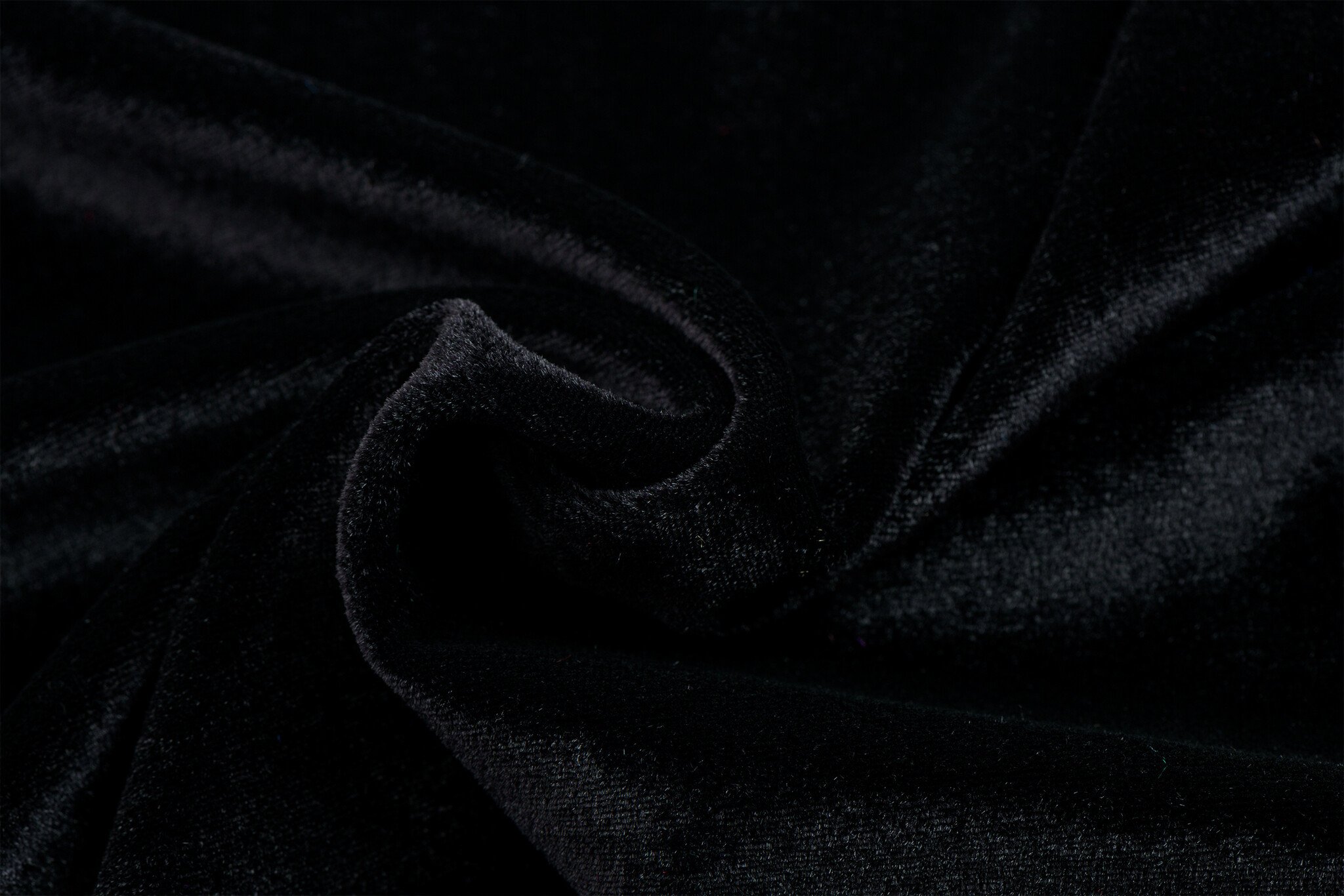 Stretch Fluweel Zwart