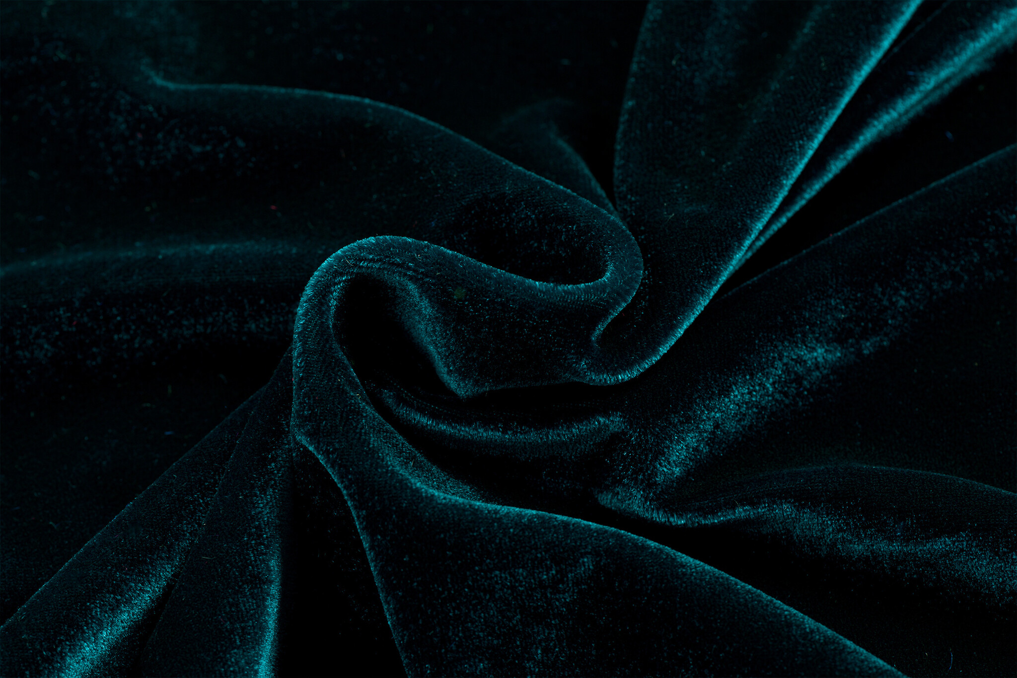 Stretch Fluweel Petrol