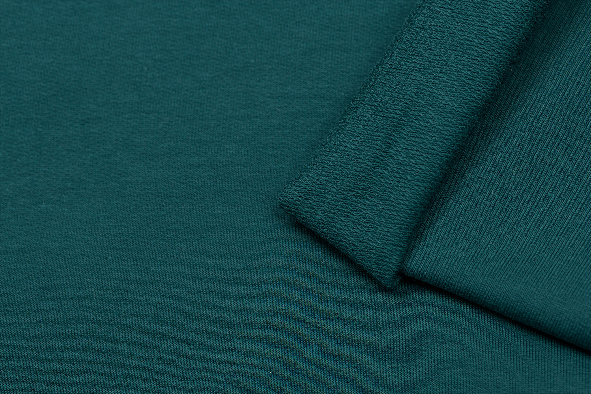 Organic French Terry Stof Emerald Groen